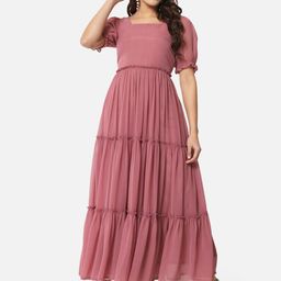 ALL WAYS YOU Puff Sleeve Georgette Maxi Dress-image-14