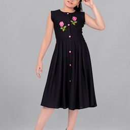 FASHION DREAM Floral Embroidered Shirt Style Midi Dress-picture-25