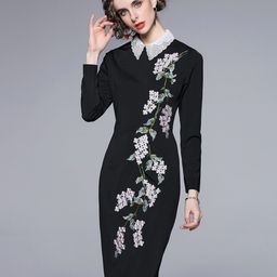 JC Collection Black Sheath Dress-image-11