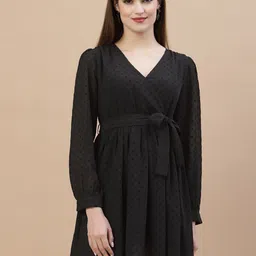 Strong And Brave Black Georgette Odour Free Dress-67