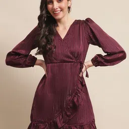 Claura Puff Sleeve Georgette Dress-image-44