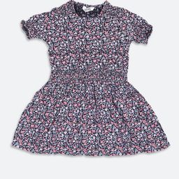 Cantabil Navy Blue & french middle red purple Floral Dress-picture-28