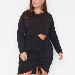 Trendyol Women Plus Size Black Bodycon Dress-picture-25