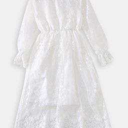 Hopscotch White Embellished Full-Sleeve Blouson Dress-picture-45