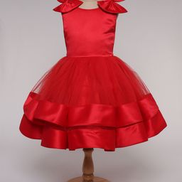 The Magic Wand Girls Satin Fit and Flare Midi Dress-image-85