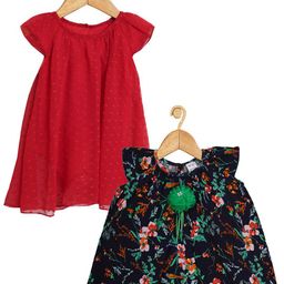 Creative Kids Pack Of 2 Girls Cap Sleeves A-Line Dress-image-31