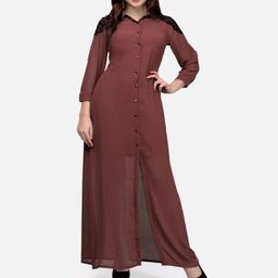 V&M Rust Georgette Maxi Dress-image-94