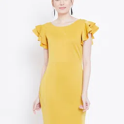 DODO & MOA Flutter Sleeves Sheath Dress-image-66