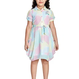 Peppermint Multicoloured Floral Chiffon Shirt Dress-image-18