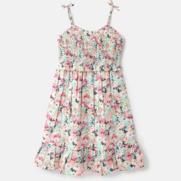 United Colors of Benetton Floral Printed Shoulder Strap A-Line Cotton Dress-13
