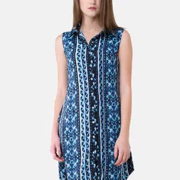 V&M Ethnic Motifs Crepe Shirt Dress-image-33