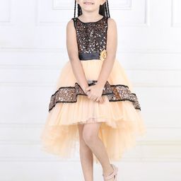 Toy Balloon kids Girls High-Low Embellished Net Fit & Flare Dress-47