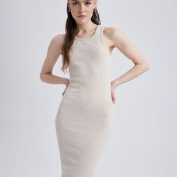 DeFacto Round Neck Bodycon Dress-image-84