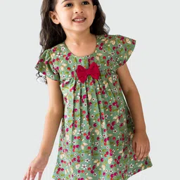 Campana Girls Printed Empire Dress-image-102