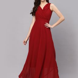 aayu Georgette Maxi Wrap Dress-image-27