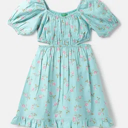 United Colors of Benetton Girls Puffed Sleeve Floral Dress-picture-17