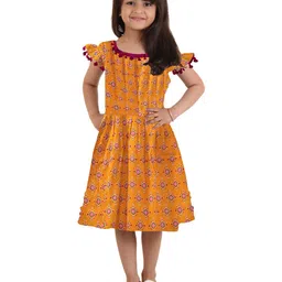 Kids On Board Yellow Floral Dress-image-92