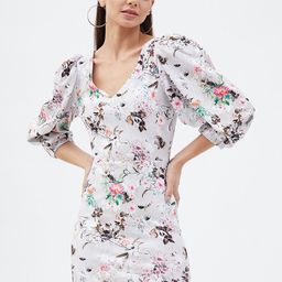 Harpa Floral Printed Puff Sleeves Sheath Dress-image-23
