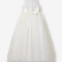 YK Off White Embellished Net Empire Maxi Dress-image-55