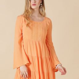 Gipsy Orange Fit and Flare Mini Dress-image-41
