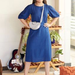 NANGALIA RUCHIRA Blue A-Line Dress-image-80