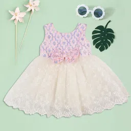 MeeMee Pink Lace Party Dress-image-46