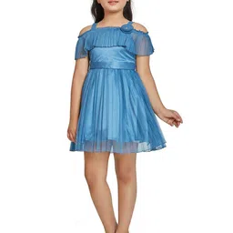 Peppermint Teal Net Dress-image-3