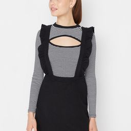 Trendyol Women Black Pinafore Mini Dress-image-56