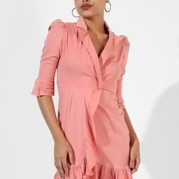 Campus Sutra Lapel Collar Sheath Mini Dress-image-63