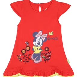 Bodycare Girls Minnie Mouse Print A-Line Cotton Dress-image-63