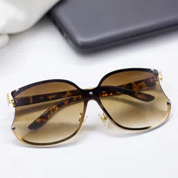 Bellofox Unisex Brown Lens & Brown Oversized Sunglass BS1972-1122-Brown-34