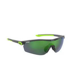 UNDER ARMOUR Men Green & Silver-Toned Shield Sunglasses-12