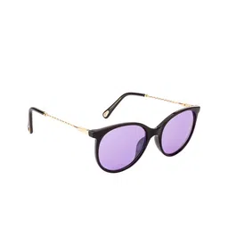 Ted Smith Women Purple Lens & Black Cateye Sunglasses with UV Protected Lens-TS-J10001S_C1-51