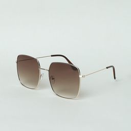 ONLY Women Brown Lens & Gold-Toned Rectangle Sunglasses-1211243001-Goldcolor-image-30