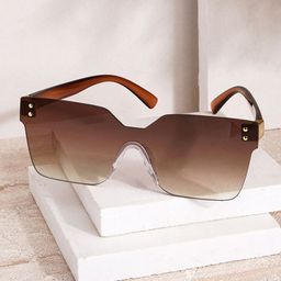 JOKER & WITCH Unisex Rimless Tinted Oversized Sunglasses JWSG139-13