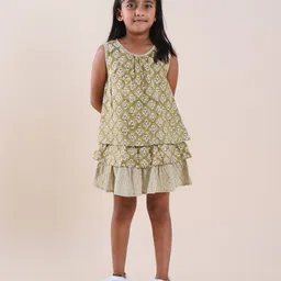 Sangria Girls Printed A-line Dresses-45