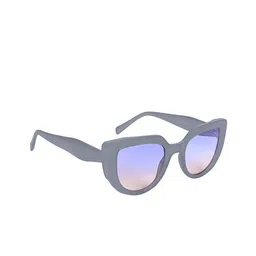 AISLIN Unisex Cateye Sunglasses with UV Protected Lens ES_13274-87-AS-22014-lBLU-GRY-1