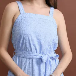 Vishudh Self Design A-Line Midi Dress image 2