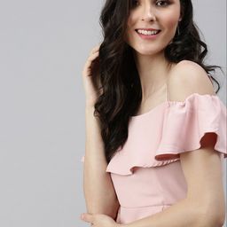 SHOWOFF Pink A-Line Dress-image-83