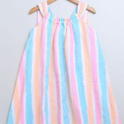 Sweetlime By AS Girls Striped Sleeveless Cotton A-Line Dress-image-76