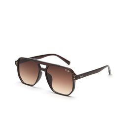 IRUS by IDEE Unisex Brown Lens & Black Square Sunglasses with UV Protected Lens image 3