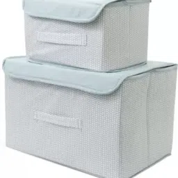 wini krafts Foldable Non-Woven Storage Box/ Wardrobe Organizer Box/Bins with Lid Storage Box Cotton Laundry Bag-42