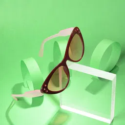 HAUTE SAUCE by Campus Sutra Women Pink Lens & Pink Cateye Sunglasses with Polarised Lens-image-13