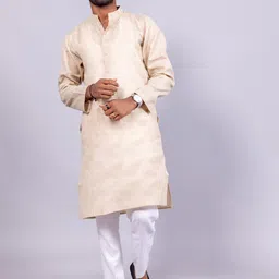 BAESD Mandarin Collar Pure Cotton Straight Kurta with Trousers-image-17