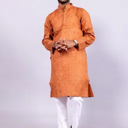BAESD Mandarin Collar Pure Cotton Kurta With Pyjamas-image-98