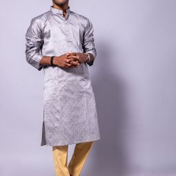 BAESD Ethnic Motifs Woven Design Regular Dupion Silk Kurta With Pyjamas-picture-13