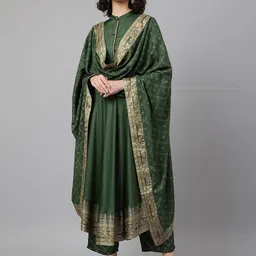 Khushal K  Printed Kurta with Palazzos & With Dupatta image 4
