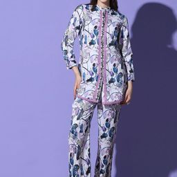 FUTURO Printed Round Neck Tunic With Trousers Co-Ords Set-picture-17