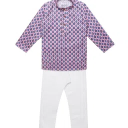 Superminis Boys Ethnic Motifs Printed Regular Pure Cotton Kurta With Pyjamas-29