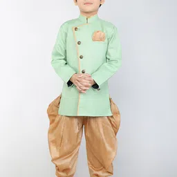 BAESD Boys Green Regular Kurta with Dhoti Pants-picture-23